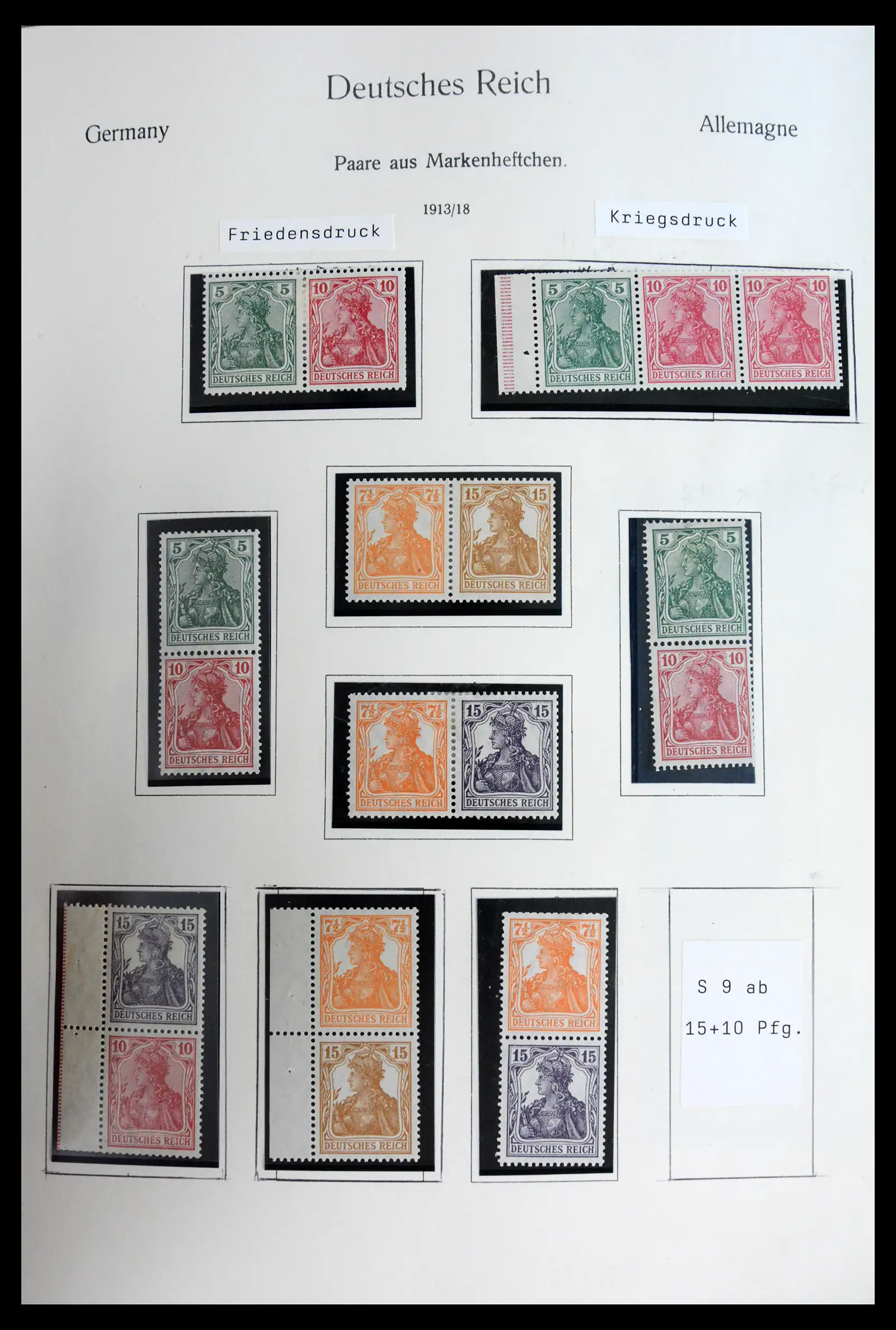 41925 0001 41925 German Reich combinations 1913-1945. - Image 1