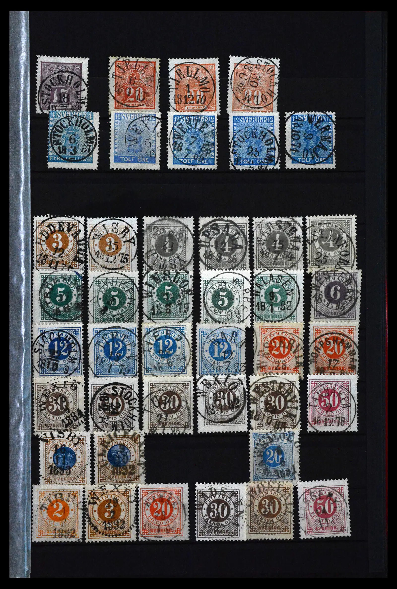 41993 0001 41993 Sweden cancellation collection 1855-1891. - Image 1